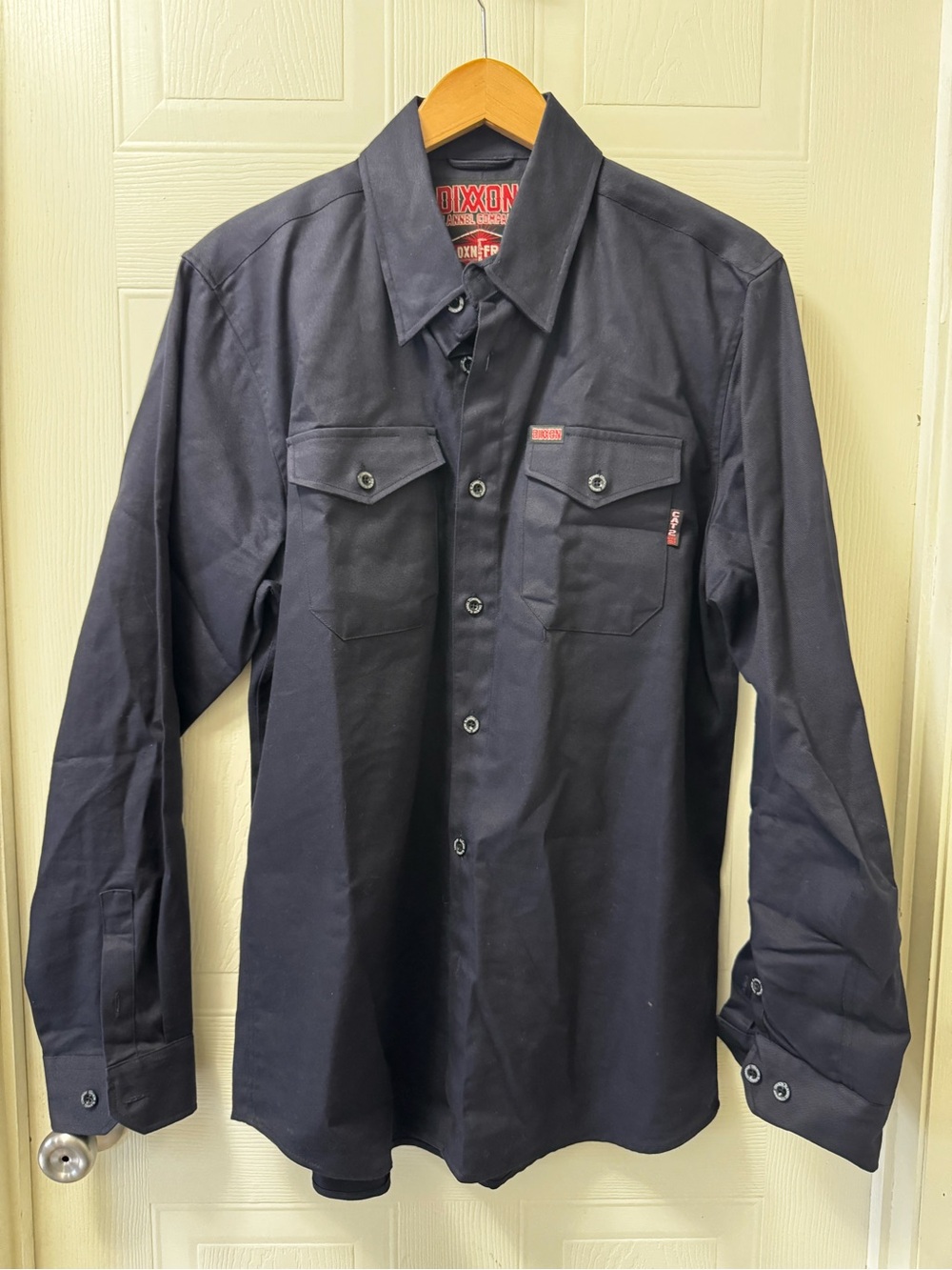 DIXXON Men's Navy Button-Front Work Shirt